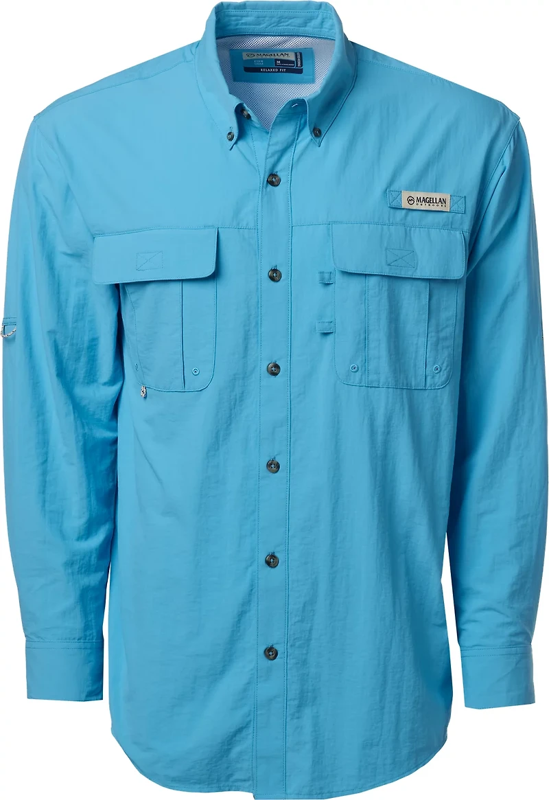Magellan Outdoors Men's Laguna Madre Solid Long Sleeve Fishing Shirt