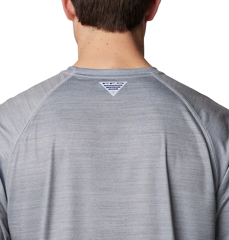 Columbia Sportswear Men's Clemson University Terminal Tackle Heather Long Sleeve Graphic T-shirt