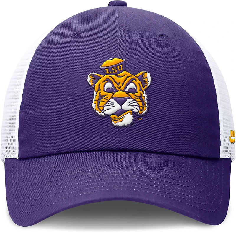 Nike LSU Legacy Logo Club Cap Unstructured Adjustable Meshback Cap