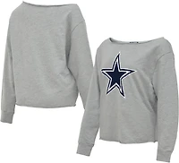 Lauren James Women's Dallas Cowboys Off-Shoulder Sweat Long Sleeve Top