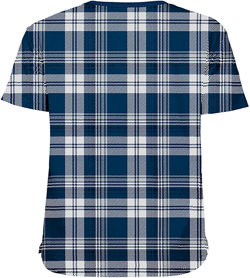 New Era Women's Dallas Cowboys Plaid Cropped Boxy Short Sleeve T-shirt