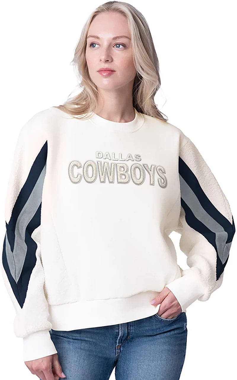 GIII Women's Dallas Cowboys Punt Mix Media Fleece Pullover