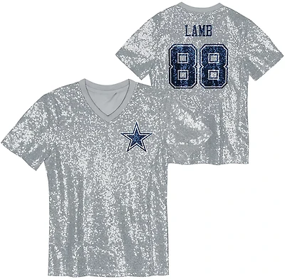 Outerstuff Women's Dallas Cowboys Lamb Sequin Shirt