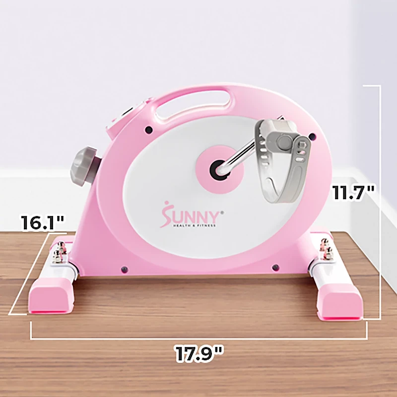 Sunny Health & Fitness 2-in-1 Under Desk Smart Mini Exercise Bike