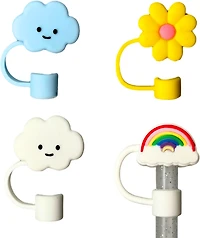 CharCharms Cute Animal Straw Topper Set