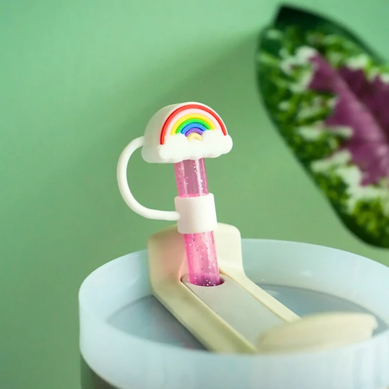 CharCharms Cute Animal Straw Topper Set