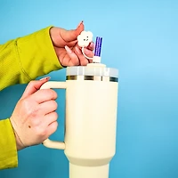 CharCharms Cute Animal Straw Topper Set