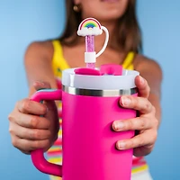 CharCharms Cute Animal Straw Topper Set