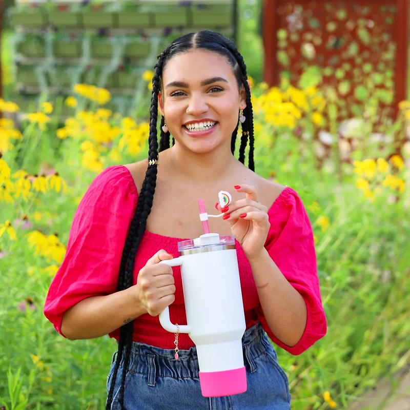 CharCharms Cute Animal Straw Topper Set