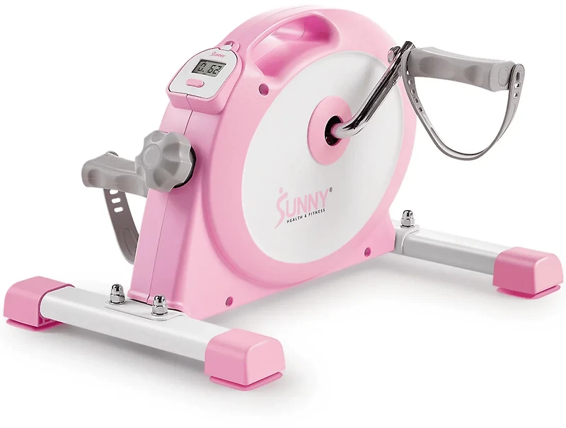 Sunny Health & Fitness 2-in-1 Under Desk Smart Mini Exercise Bike