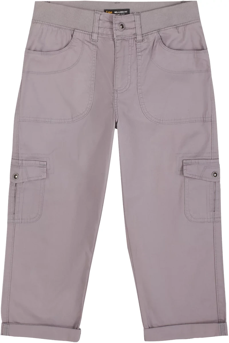 Lee Women's Relaxed Fit Austyn Knit Waist Cargo Capri Pants