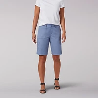 Lee Women's Relaxed Fit Avey Knit Waist Cargo Bermuda Shorts