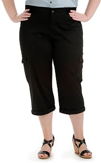 Lee Women's Austyn Knit Waist Cargo Plus Capri Pants