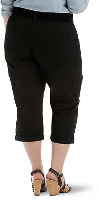 Lee Women's Austyn Knit Waist Cargo Plus Capri Pants