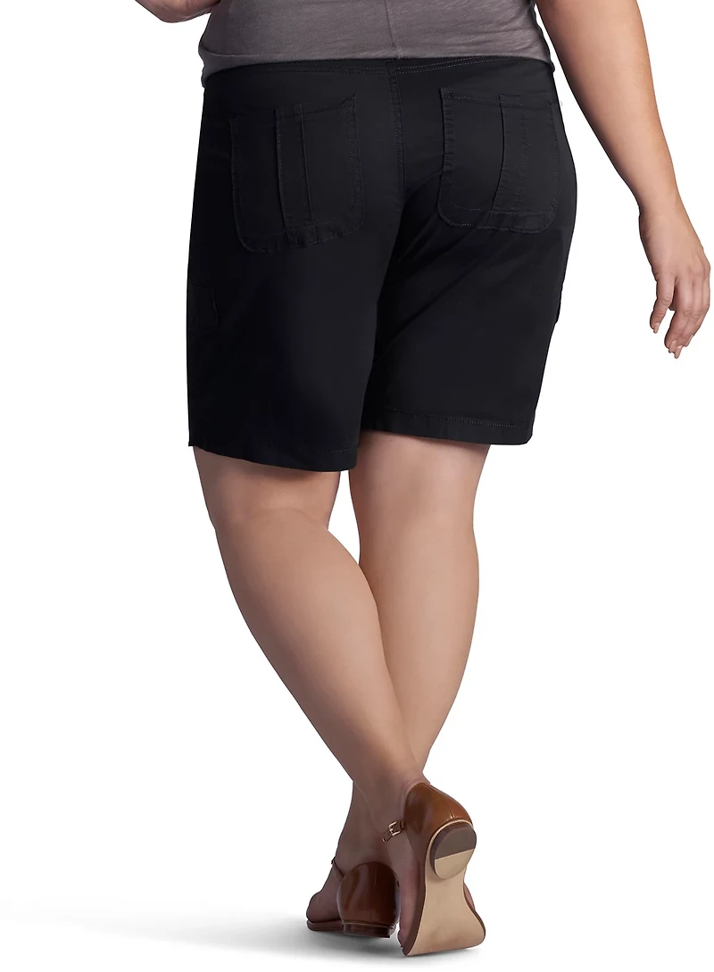 Lee Women's Relaxed Fit Avey Knitwaist Bermuda Plus Cargo Shorts