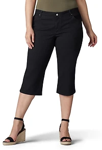 Lee Women's Relaxed Fit Plus Capri Pants