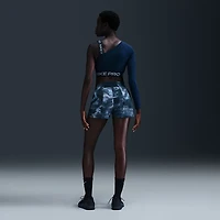 Nike Women's One Dri-FIT High-Waisted Brief-Lined Printed Shorts 3 in