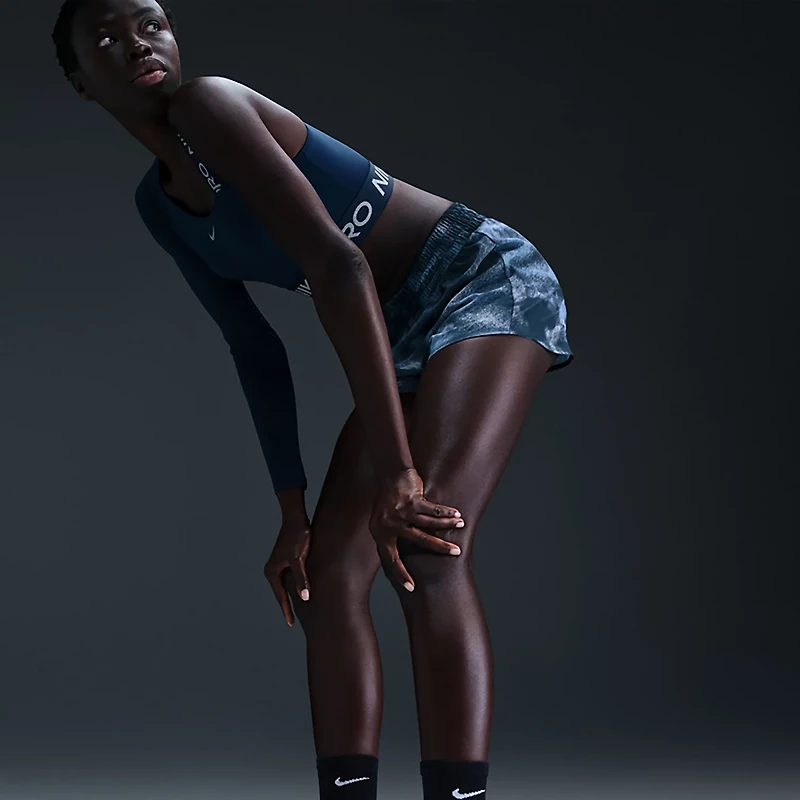 Nike Women's One Dri-FIT High-Waisted Brief-Lined Printed Shorts 3 in