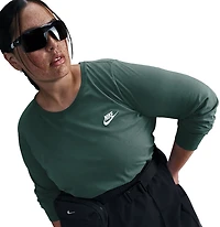 Nike Women's Sportswear Club Long Sleeve Plus T-shirt