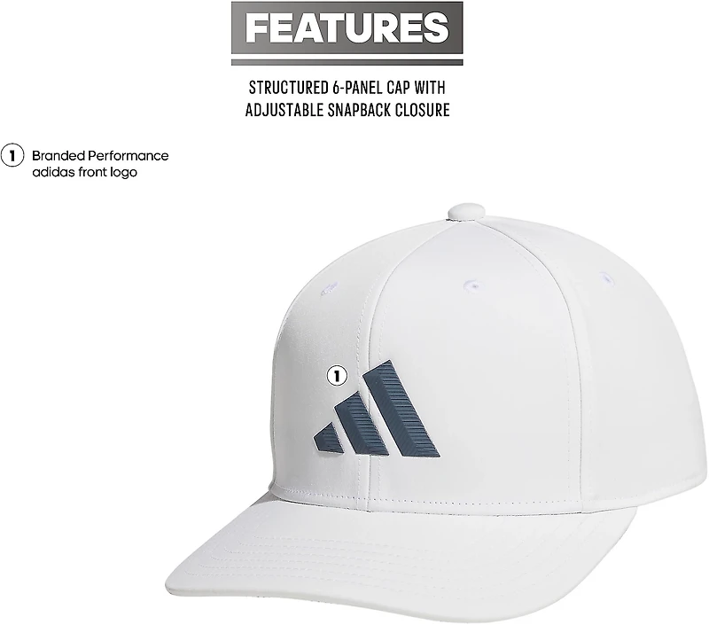 adidas Men's 3-Bar Snapback 2.0 Hat