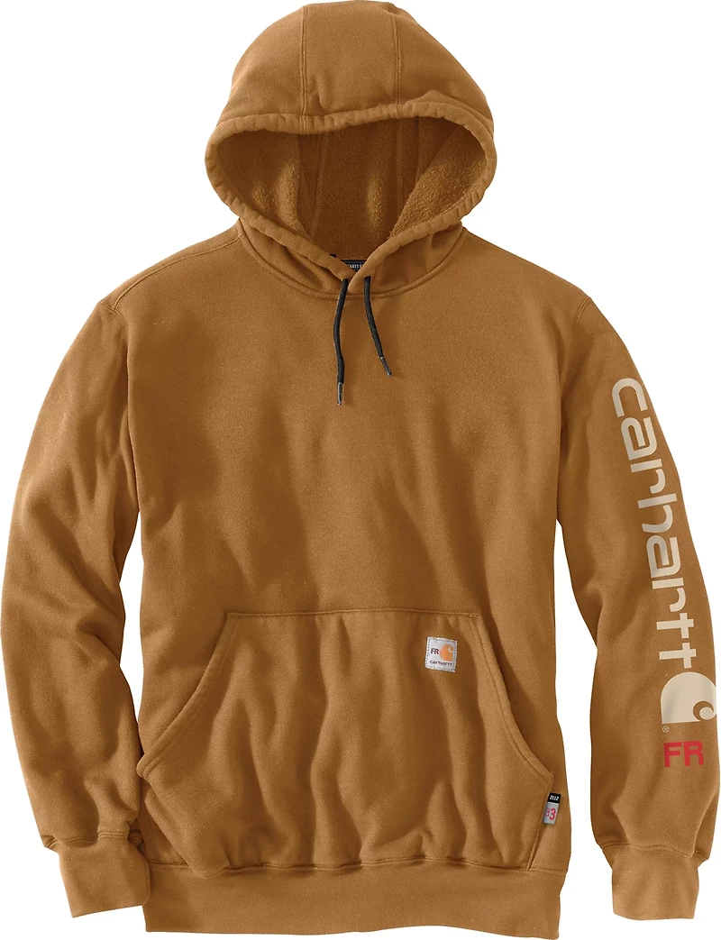 Carhartt Men's Fire-Resistant Force Logo Sleeve Graphic Sweatshirt