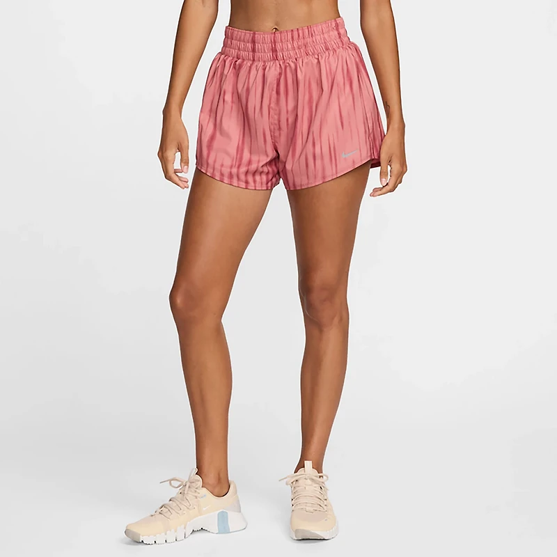 Nike One Women's Dri-FIT High-Waisted 3" Brief-Lined Printed Shorts