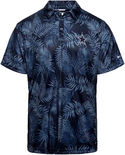 Columbia Sportswear Men's Dallas Cowboys CLG Super Terminal Dark Ground Floral Polo Shirt
