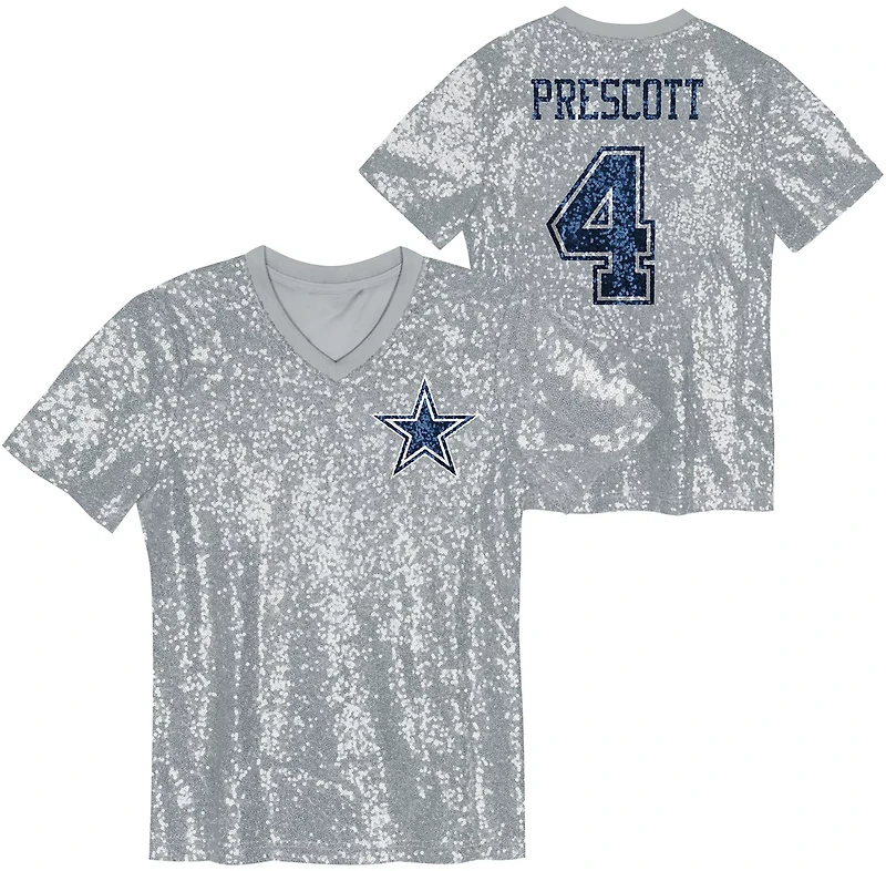 Outerstuff Women's Dallas Cowboys Prescott Sequin Shirt
