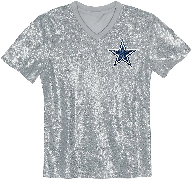 Outerstuff Women's Dallas Cowboys Prescott Sequin Shirt