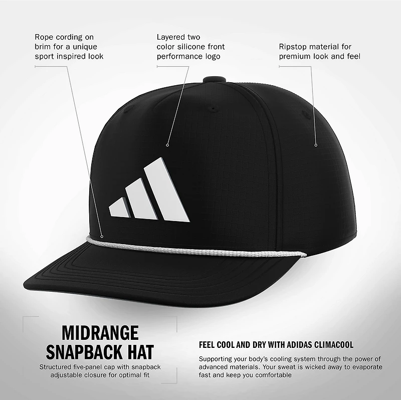 Adidas Men's Midrange Snapback Hat