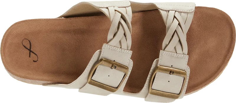 Freely Women's Double Buckle Weave Strap Sandals