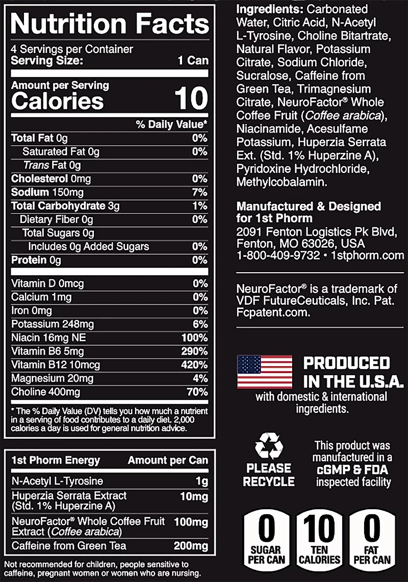 1st Phorm Energy Drinks 4-Pack