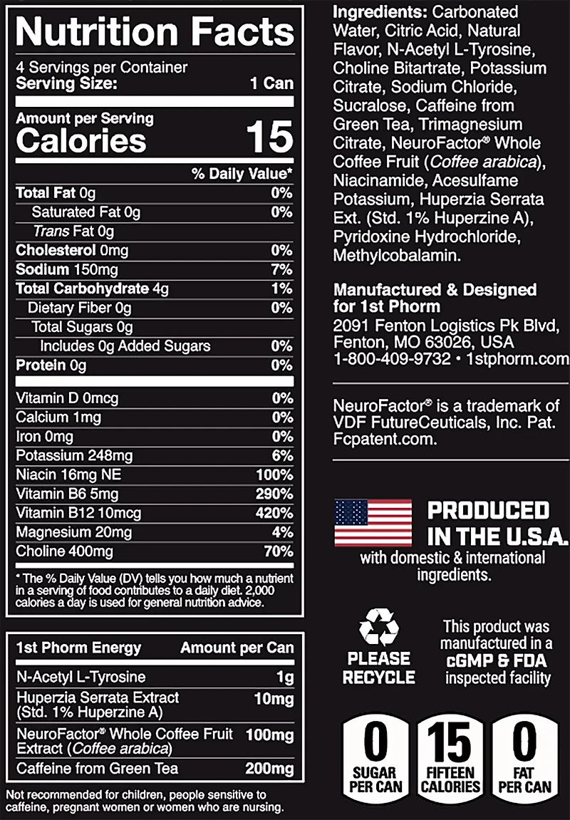 1st Phorm Energy Drinks 4-Pack