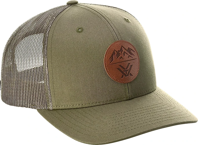 Vortex Men's Three Peaks Leather Patch Cap