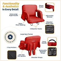 Alpcour Premium Reclining Extra Wide Stadium Seat