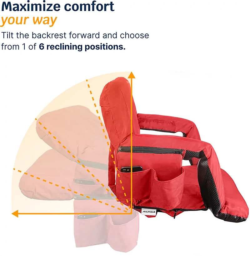 Alpcour Premium Reclining Extra Wide Stadium Seat