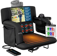 Alpcour Premium Reclining Heated Massage Wide Stadium Seat