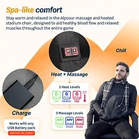 Alpcour Premium Reclining Heated Massage Extra Wide Stadium Seat