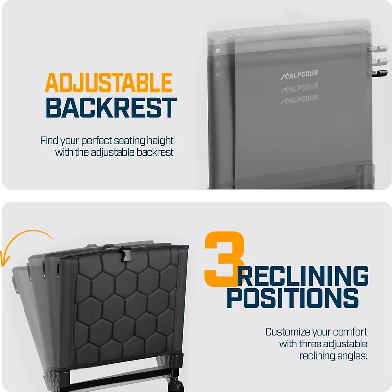 Alpcour Reclining Extra Wide Stadium Seat