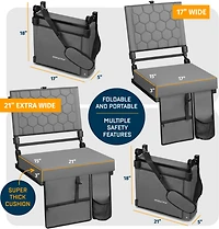 Alpcour Reclining Extra Wide Stadium Seat