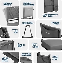 Alpcour Reclining Extra Wide Stadium Seat
