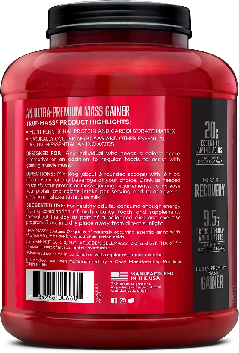 BSN Sports True Mass Protein Powder