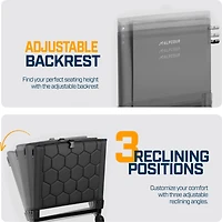 Alpcour Folding Reclining Heated Massage Extra Large Stadium Seat