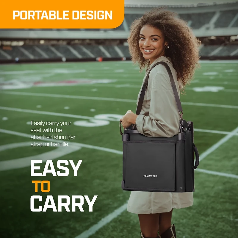 Alpcour Folding Reclining Heated Massage Extra Large Stadium Seat