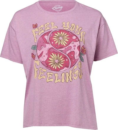 Live Outside the Limits Women's Feel Your Feelings Oversized Graphic T-shirt