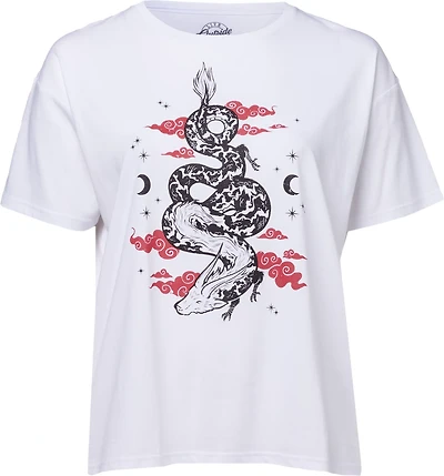 Live Outside the Limits Women's Dragon Oversized Graphic T-shirt