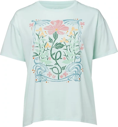 Live Outside the Limits Women's Art Flowers Oversized Graphic T-shirt
