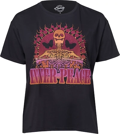 Live Outside the Limits Women's Inner Peace Oversized Graphic T-shirt