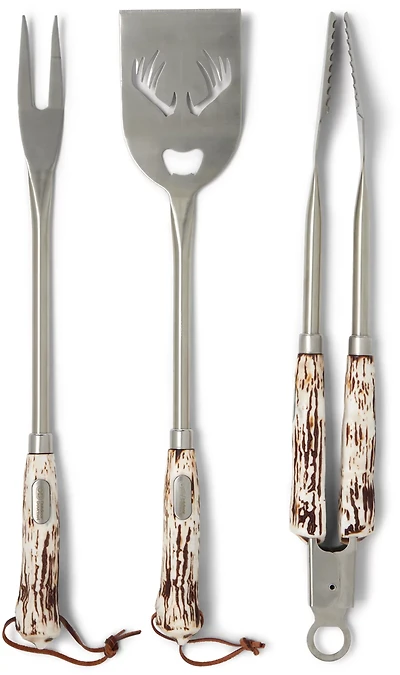 Outdoor Gourmet Antler 3-Piece Barbecue Tool Set