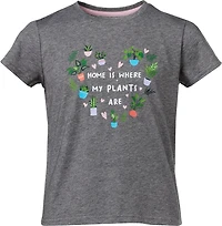 BCG Girls' Lifestyle Cotton Plants Short Sleeve T-shirt